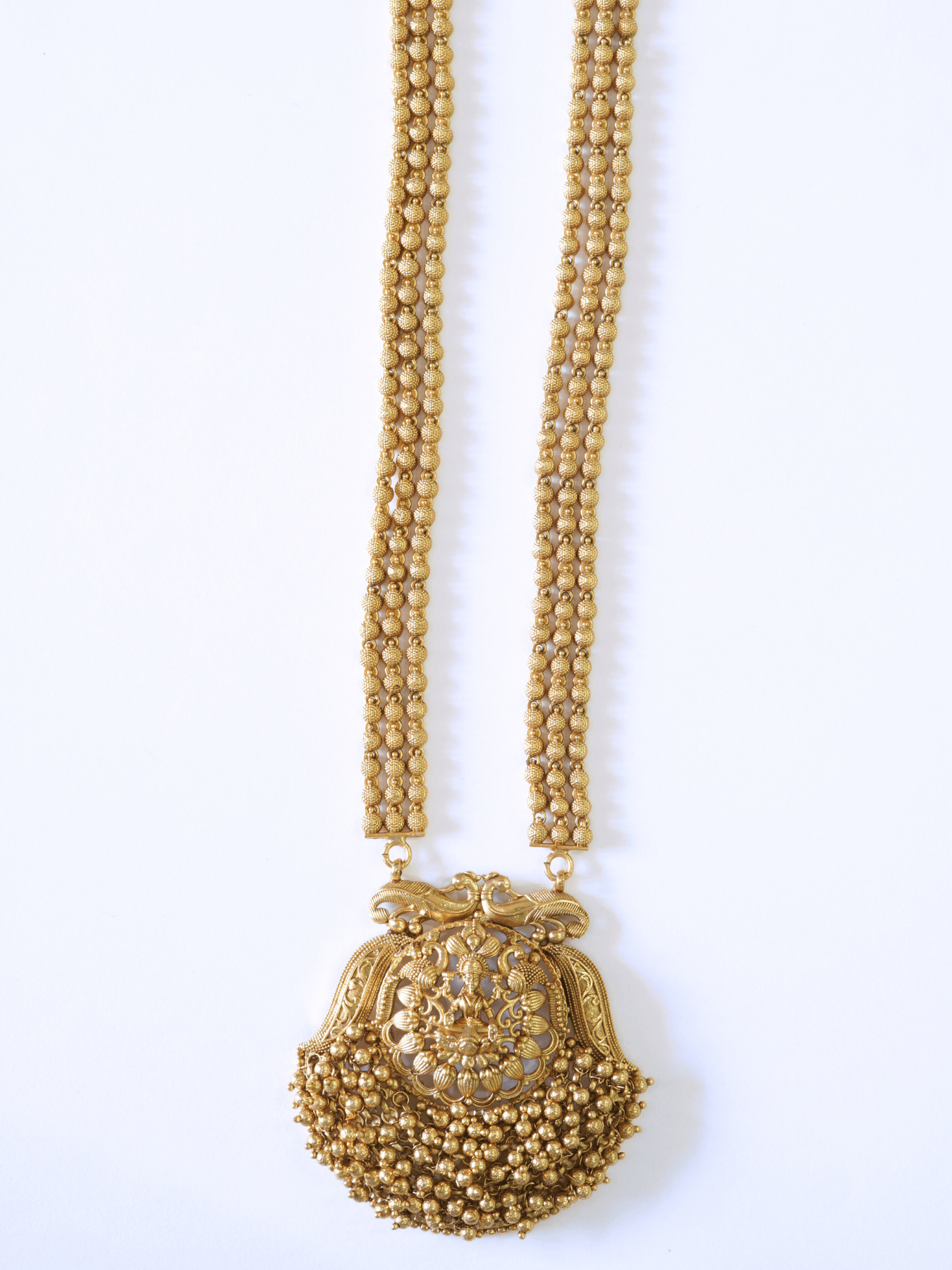 Beatific Glory Heavy Laxmi Temple Necklace Set