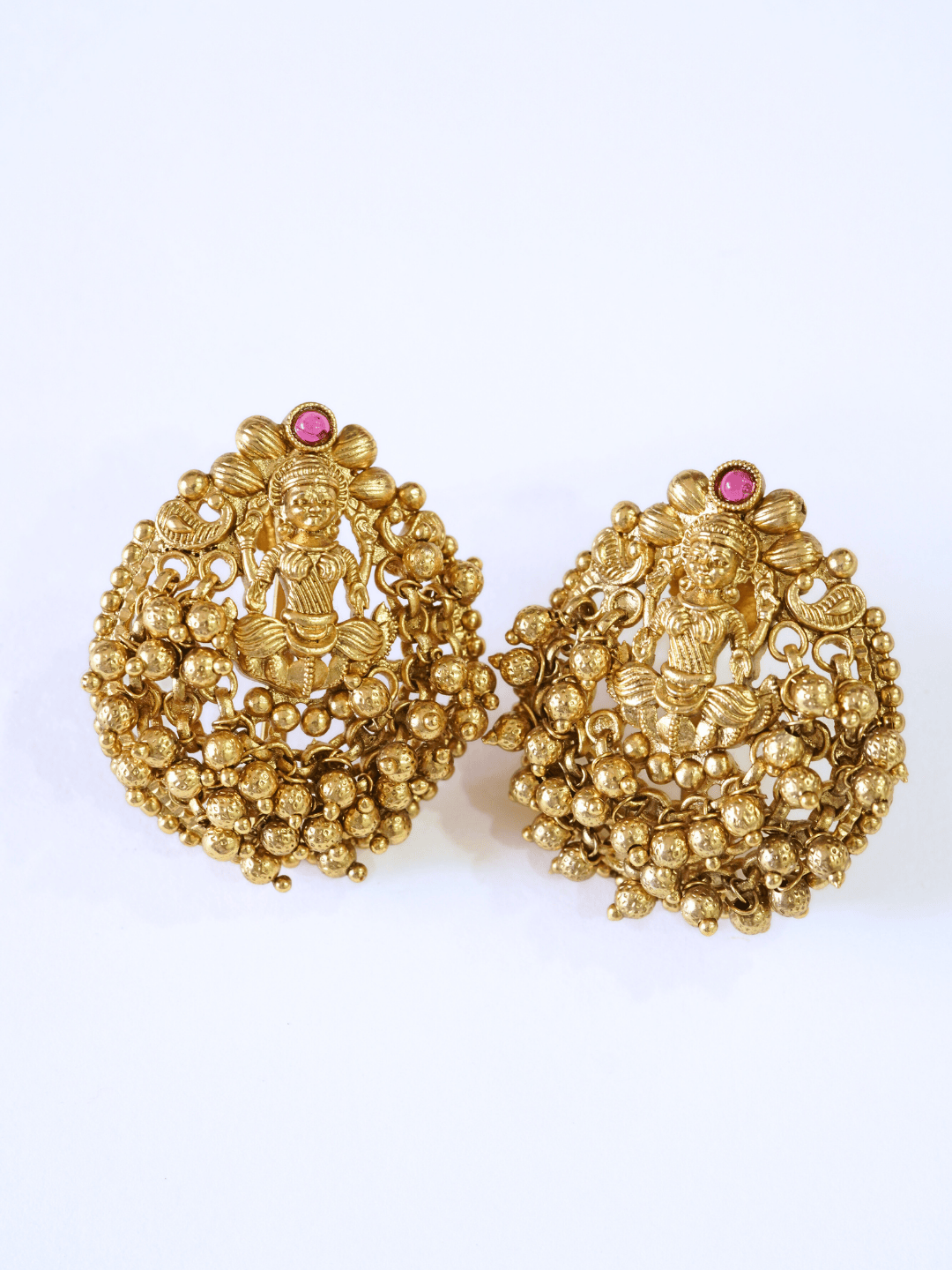 Premium Antique Finish Divine Laxmi Temple Necklace Set