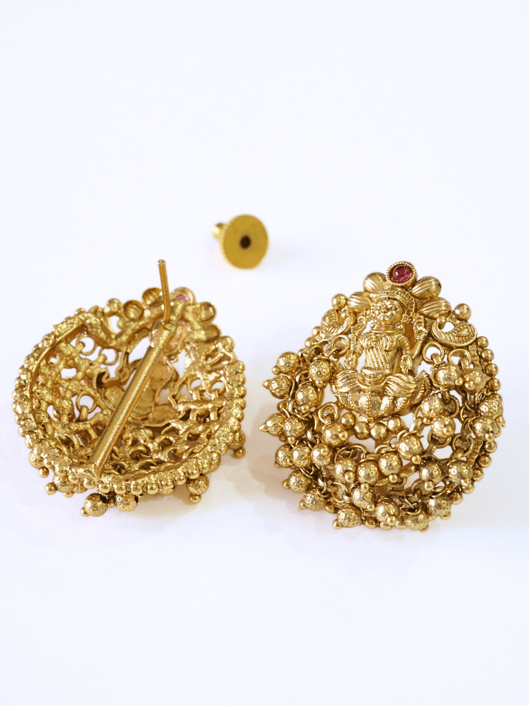 Premium Antique Finish Divine Laxmi Temple Necklace Set