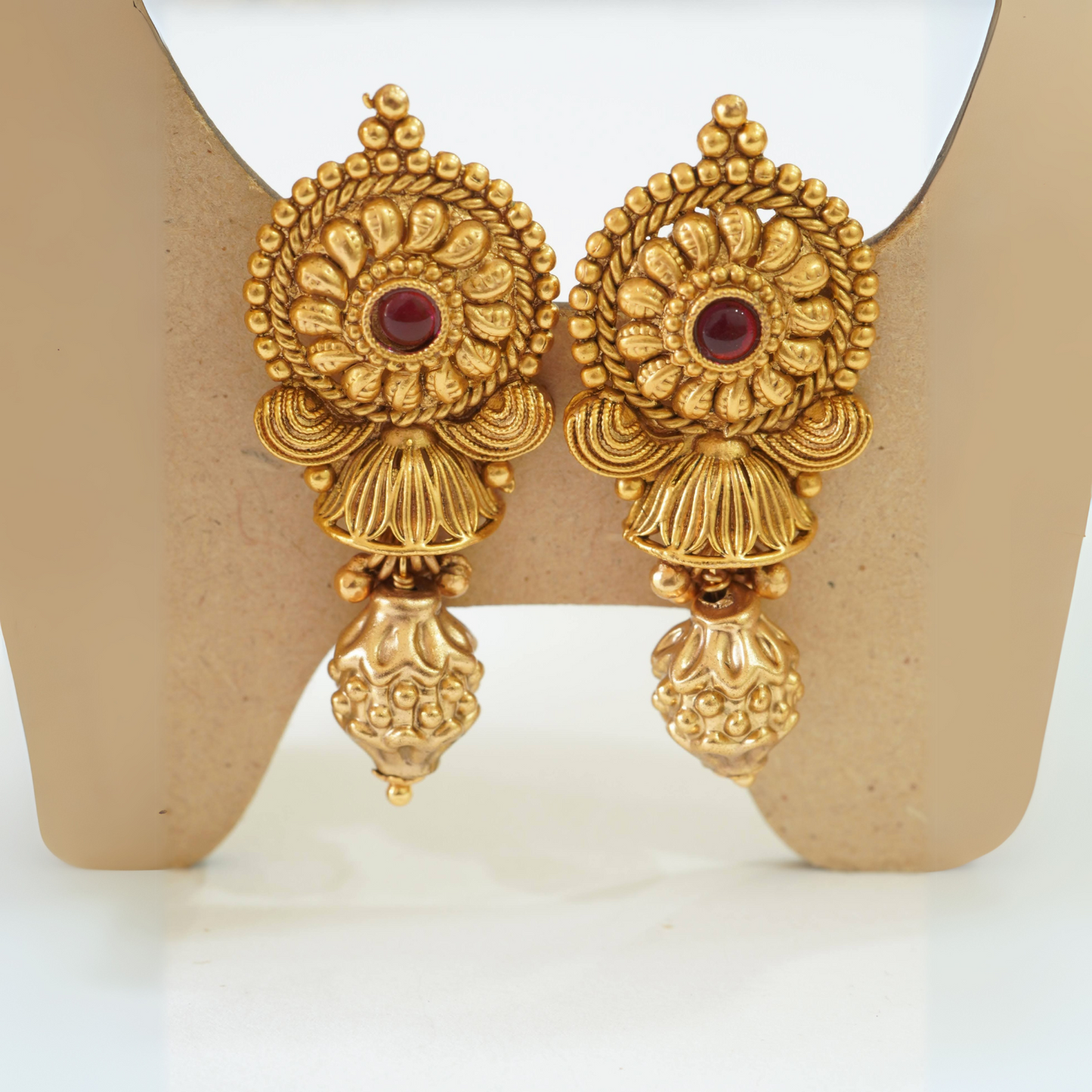 Traditional Antique Gold Plated Pendant Set