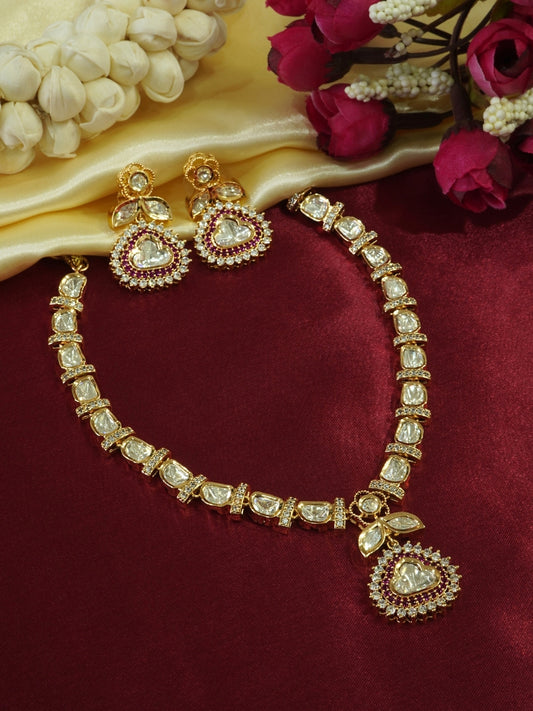 Royal Radiance Ruby Kundan Necklace Set