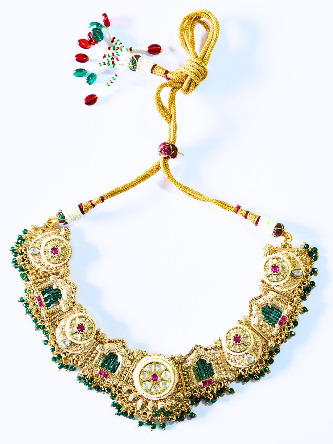 Designer Kundan Necklace & Jhumka Set