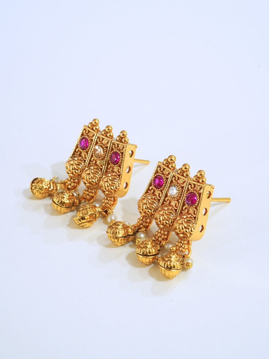 Ruby & Kundan Studded Beautiful Beaded Traditional Necklace Set