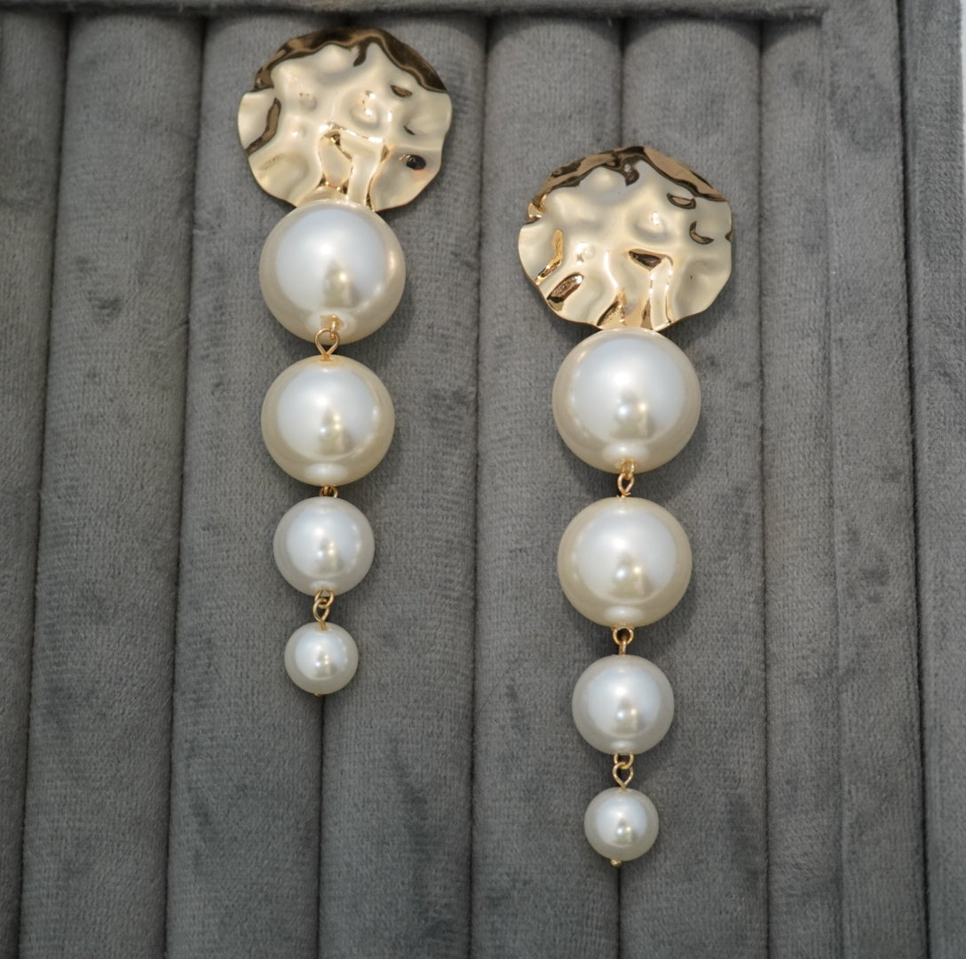 Style Statement with Bold Pearls Earrings