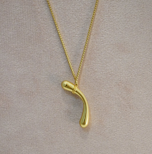 Dumble Drop 18K Gold Plated Western Pendant Necklace