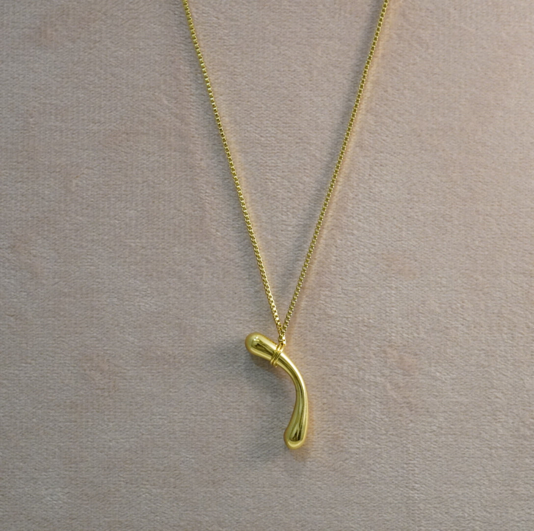 Dumble Drop 18K Gold Plated Western Pendant Necklace