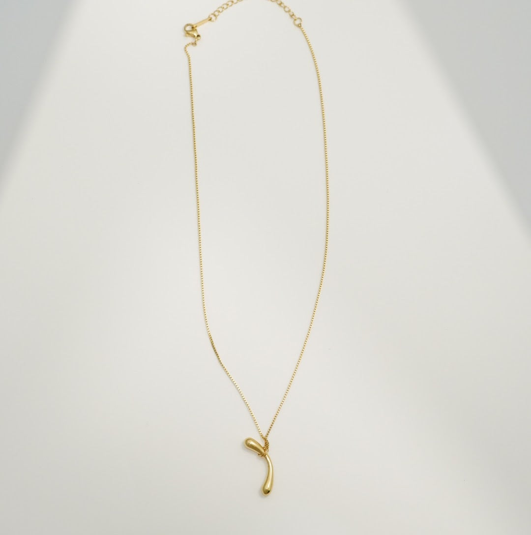 Dumble Drop 18K Gold Plated Western Pendant Necklace