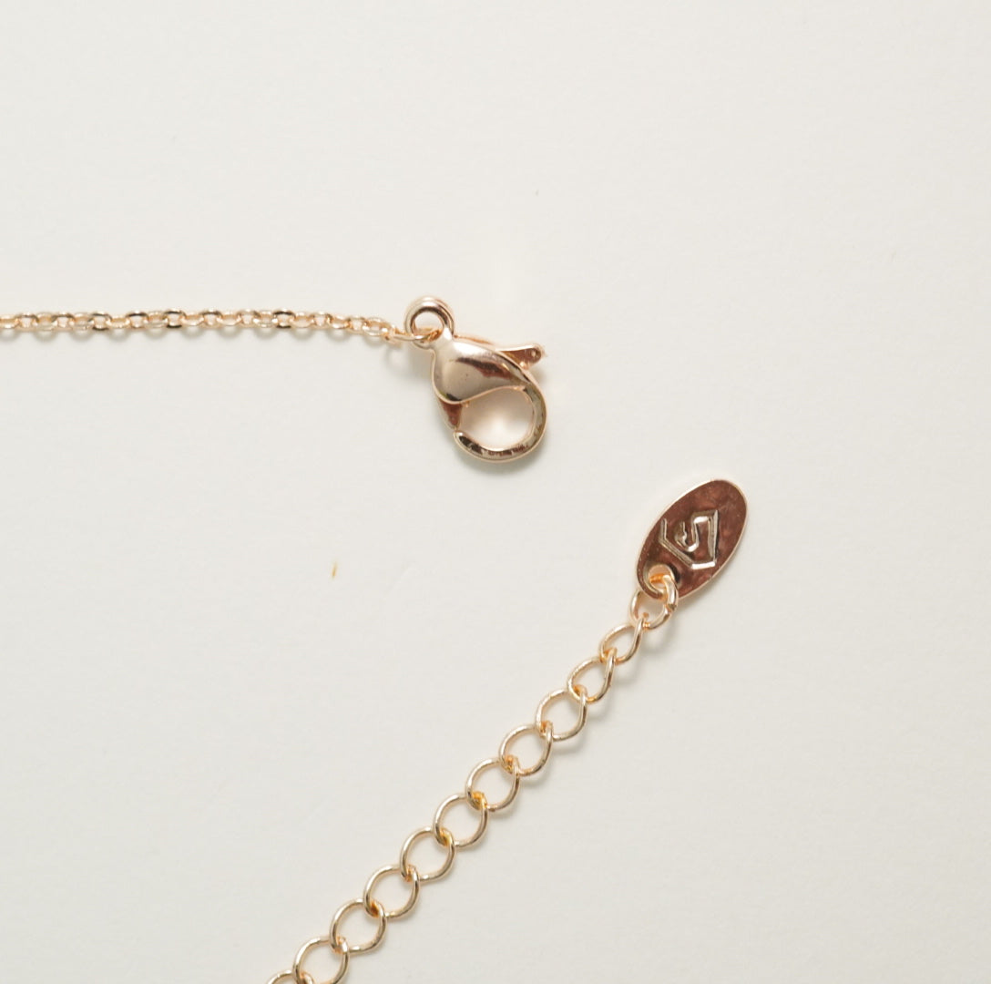 Minimalist Rose Gold Plated Zirconia Sphere Western Pendant Necklace