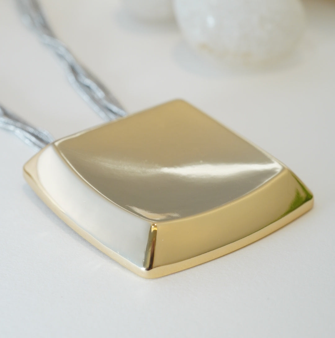 Bold Statement Square Pendant Western Necklace