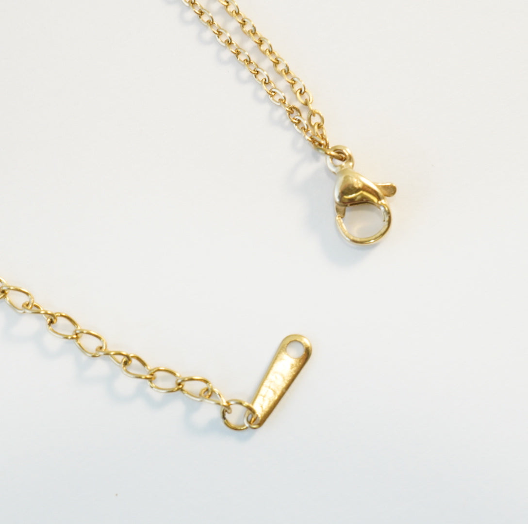 18K Gold-Plated Round MOP & Zirconia Multilayer Necklace