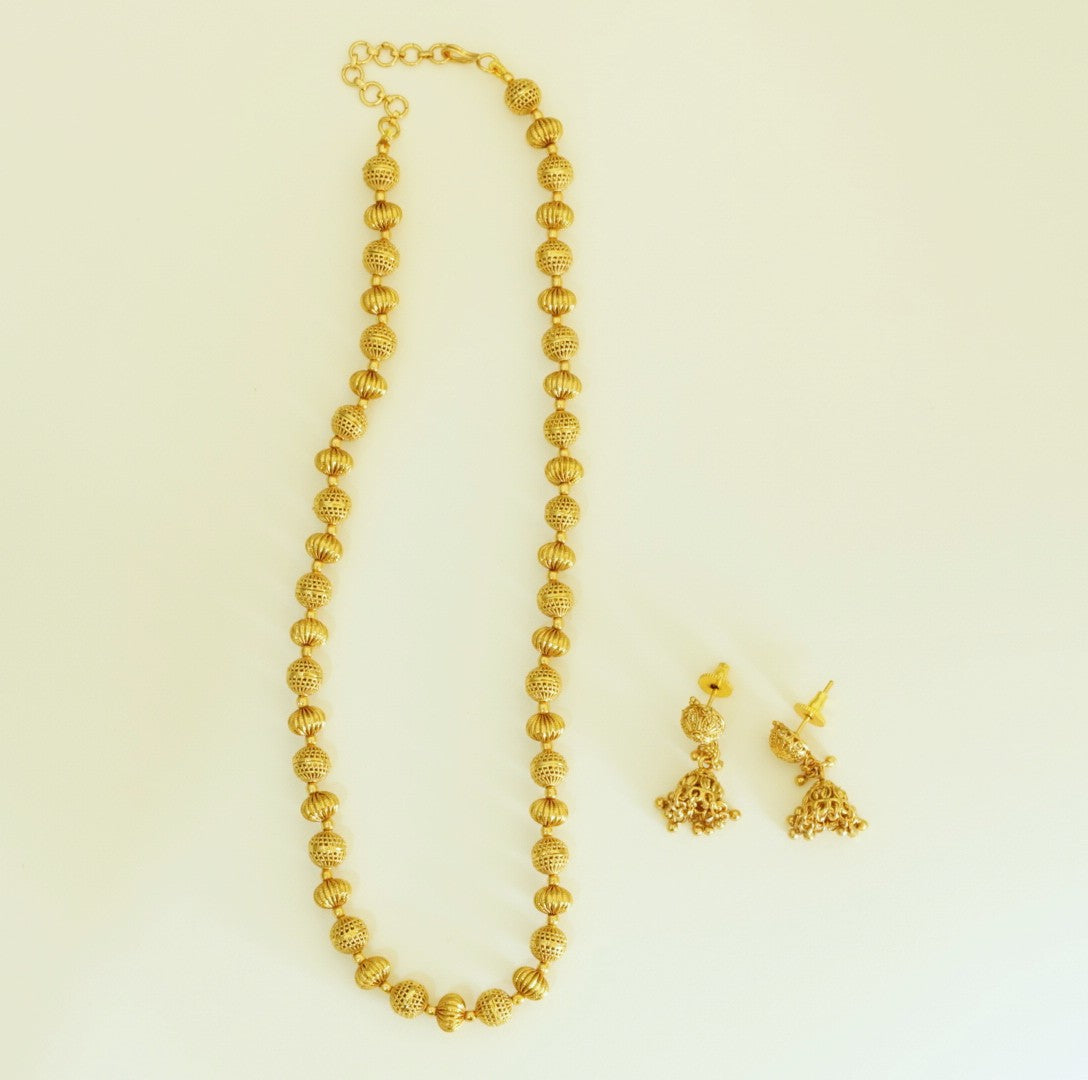 Antique Matar Mala with Jhumka