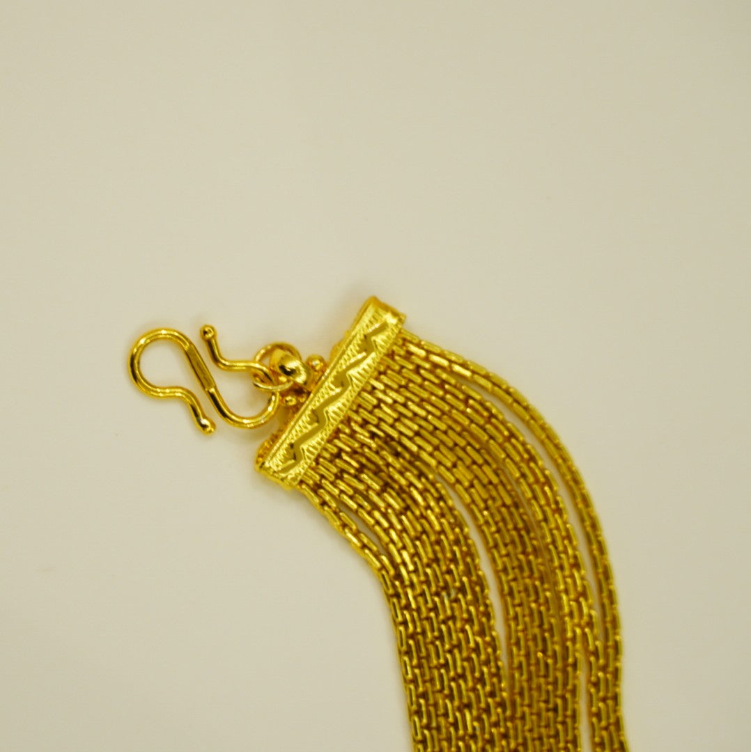 Ruby n Green Crystal Studded High Look Bracelet