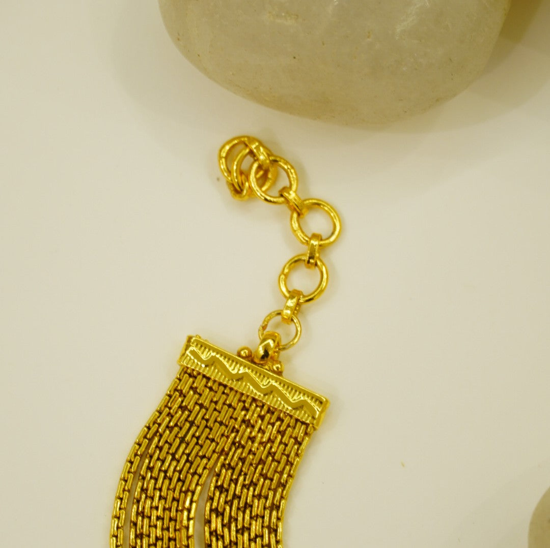 Ruby n Green Crystal Studded High Look Bracelet