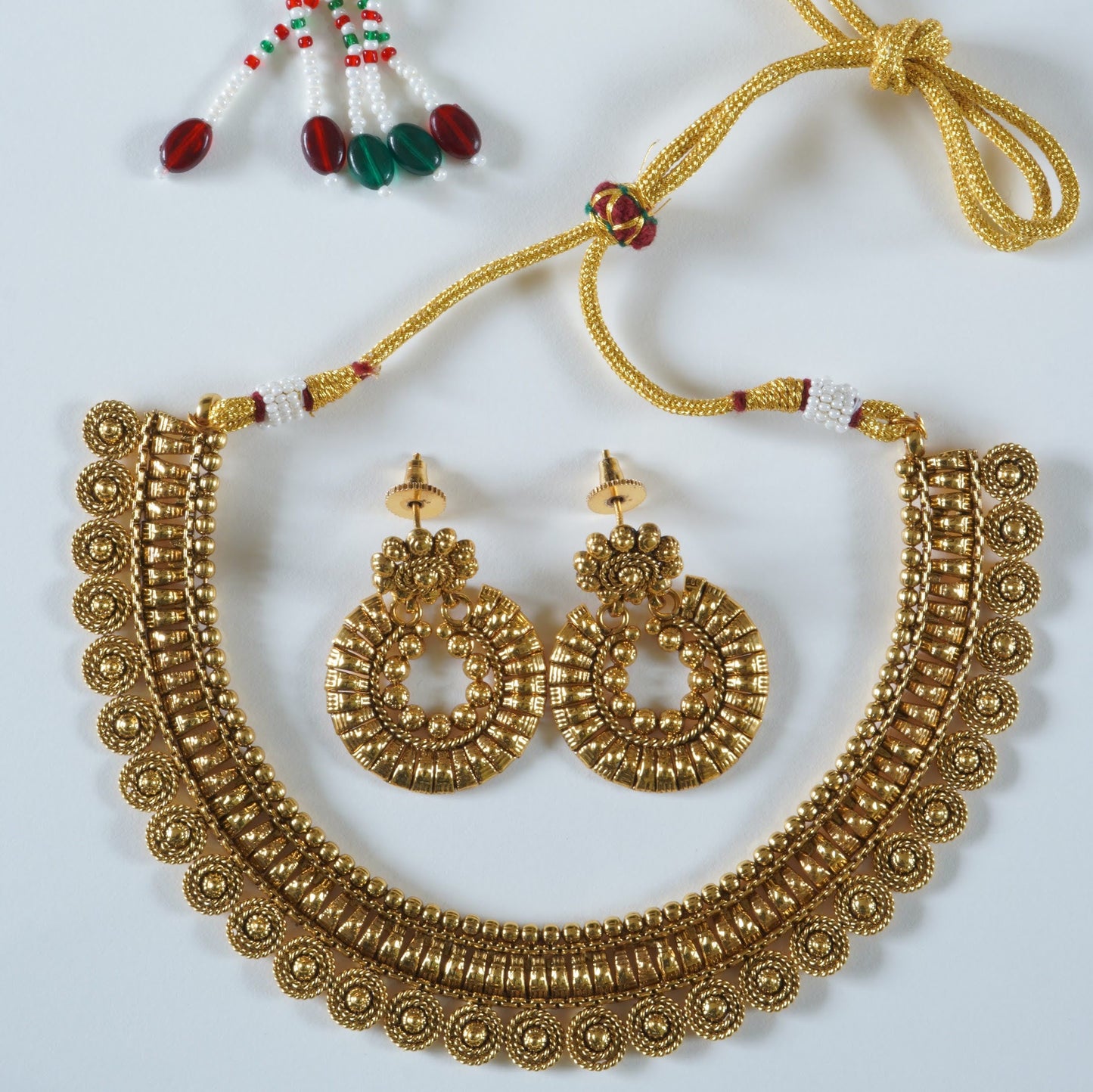 Antique Gold Plated Traditional Necklace Set
