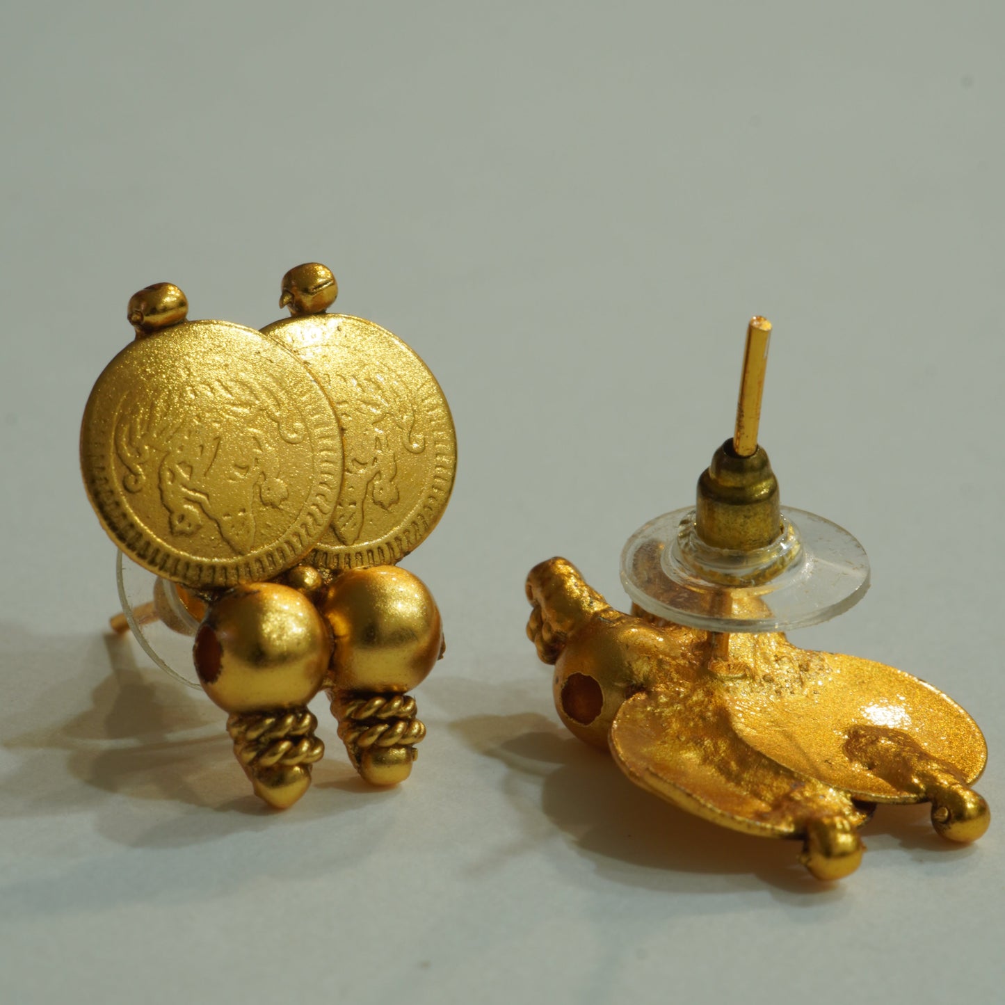 Majestic Gold-Plated Temple Laxmi Coin Necklace Set