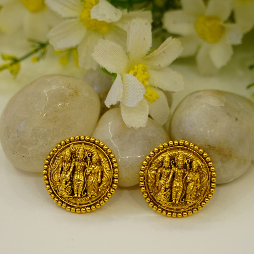 Ram Darbar Brass Temple Pendant Set