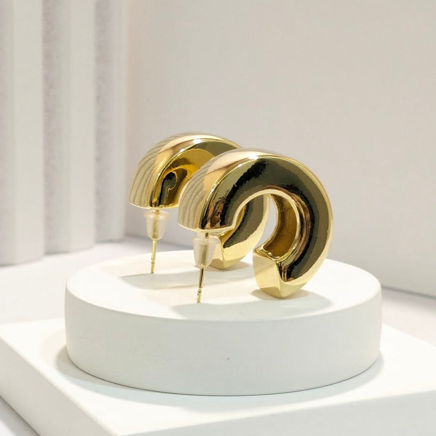 18k Gold Plated Anti Tarnish Water Proof HOOP EARRING