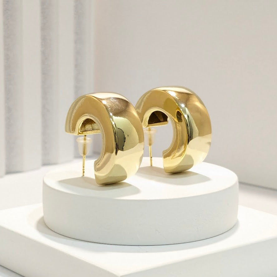 18k Gold Plated Anti Tarnish Water Proof HOOP EARRING