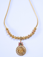 18KT Gold-Plated Brass Laxmi Temple Necklace Set