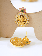 18KT Gold-Plated Brass Laxmi Temple Necklace Set