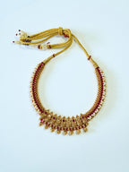 Ruby & Kundan Studded Beautiful Beaded Traditional Necklace Set