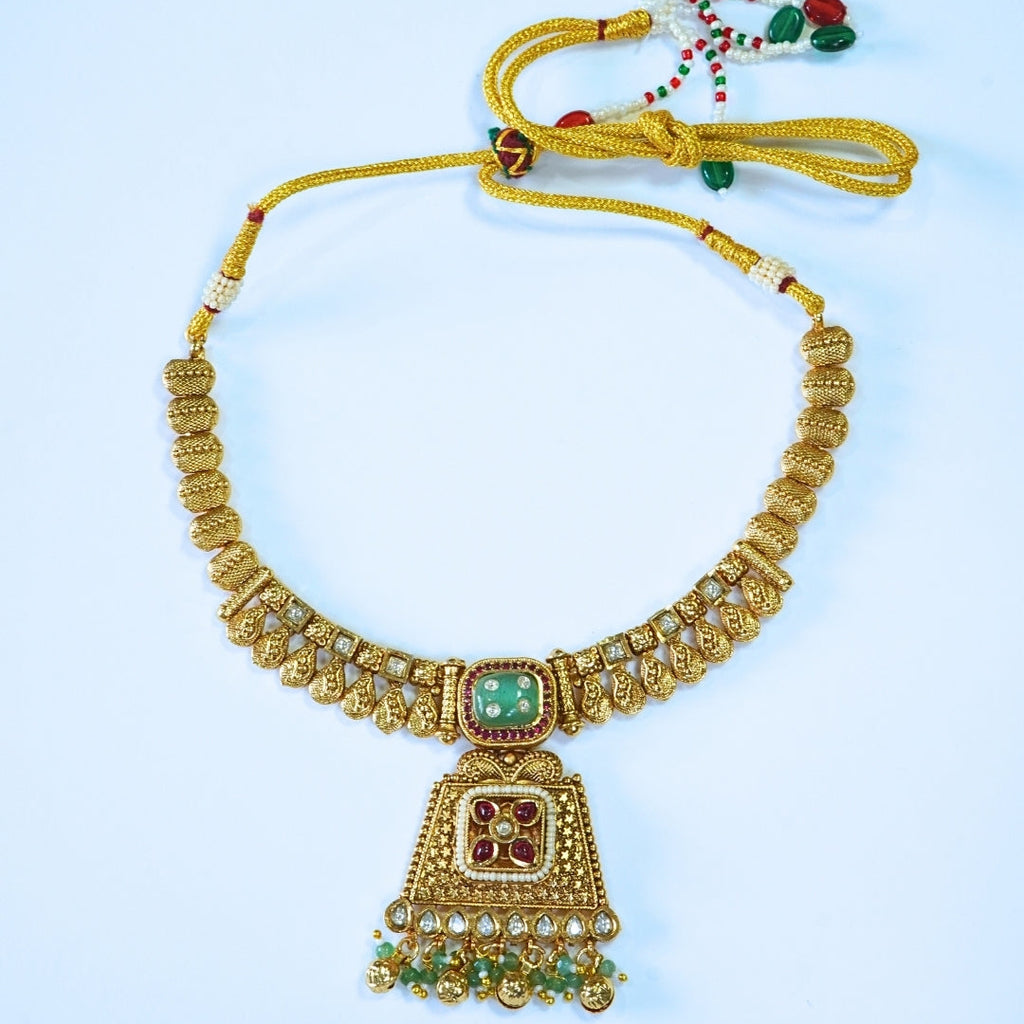 Traditional Kundan Studded Handcrafted Necklace Set