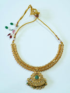 24K Gold Plated Kundan Studded Beaded Premium Necklace Set