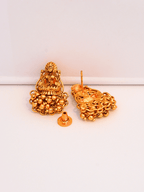 Golden Motif studded 22KT Gold Plated Matte Brass Temple Studs