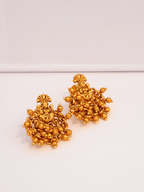 Vintage-Inspired Laxmi Studs in 22KT Matte Gold Finish