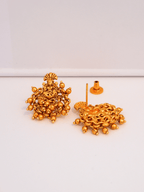 Vintage-Inspired Laxmi Studs in 22KT Matte Gold Finish