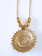 Vibrant Kemp Stone Studded Laxmi Temple Necklace Set