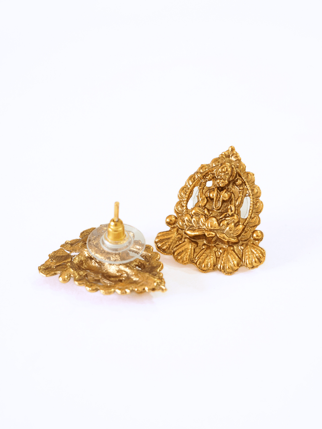 Gold Plated Beaded Laxmi Necklace Pendant Set