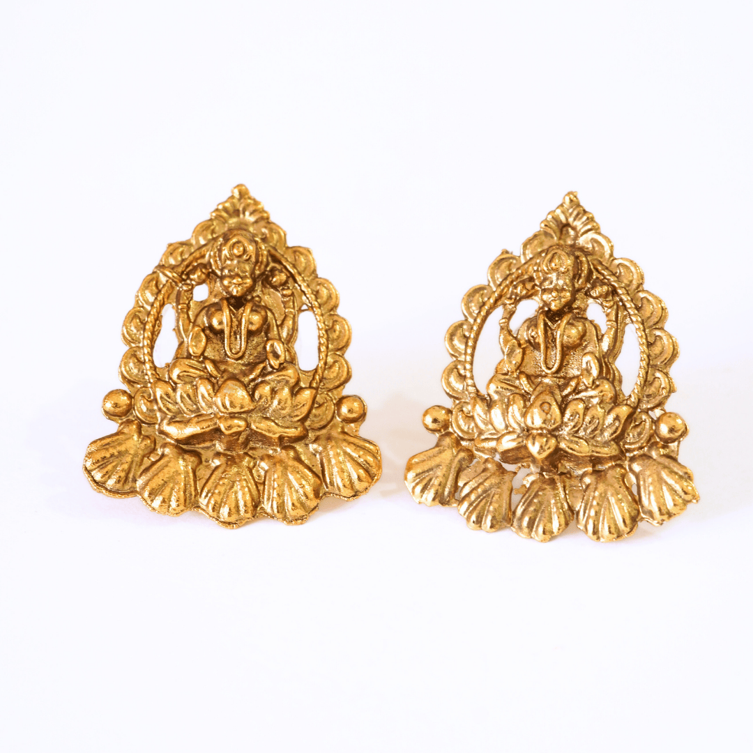 Gold Plated Beaded Laxmi Necklace Pendant Set