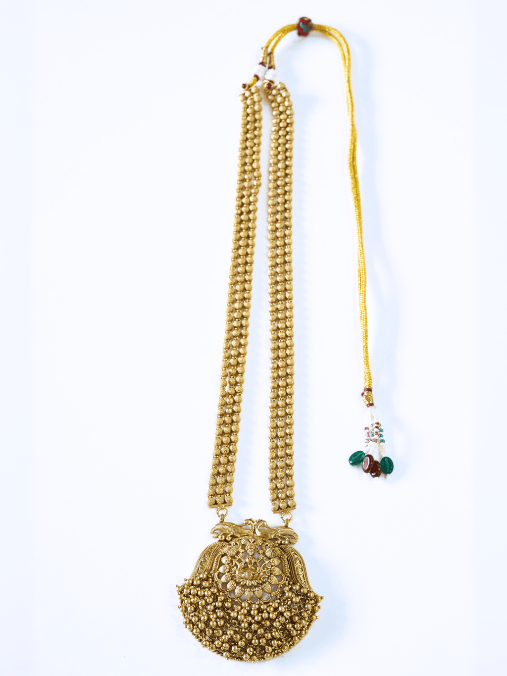 Beatific Glory Heavy Laxmi Temple Necklace Set