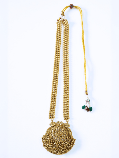 Beatific Glory Heavy Laxmi Temple Necklace Set