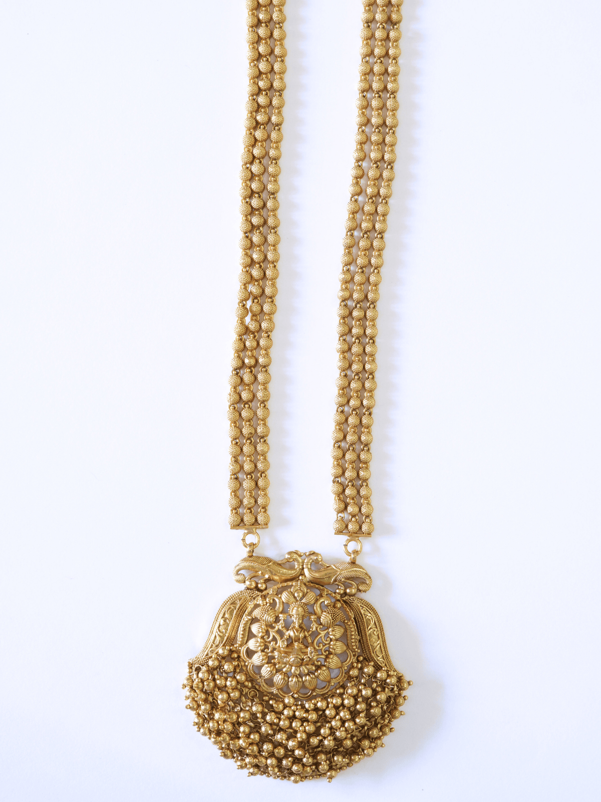 Beatific Glory Heavy Laxmi Temple Necklace Set