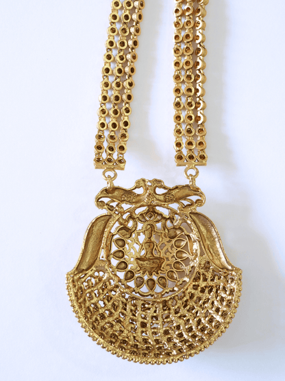 Beatific Glory Heavy Laxmi Temple Necklace Set
