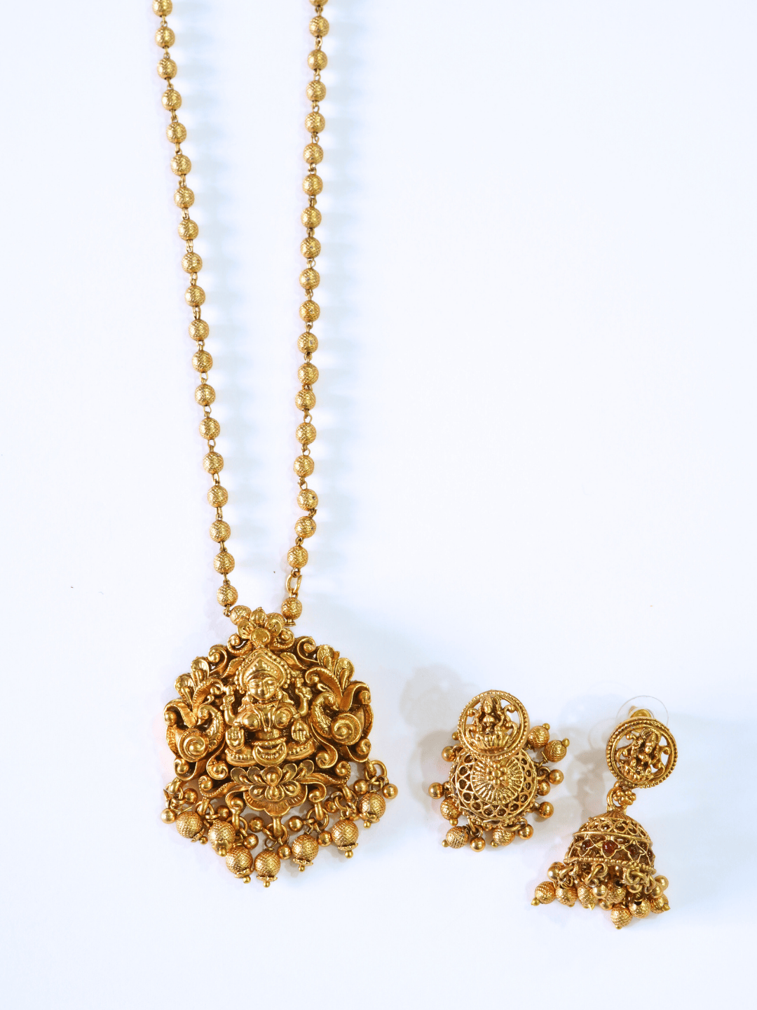 Antique Beautiful Laxmi Temple Pendant Set
