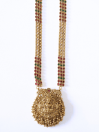Premium Antique Finish Divine Laxmi Temple Necklace Set