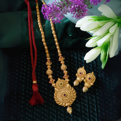 Traditional Antique Gold Plated Necklace Set