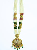 Tradition Defining Long Pearl Dew with Kundan Necklace Set