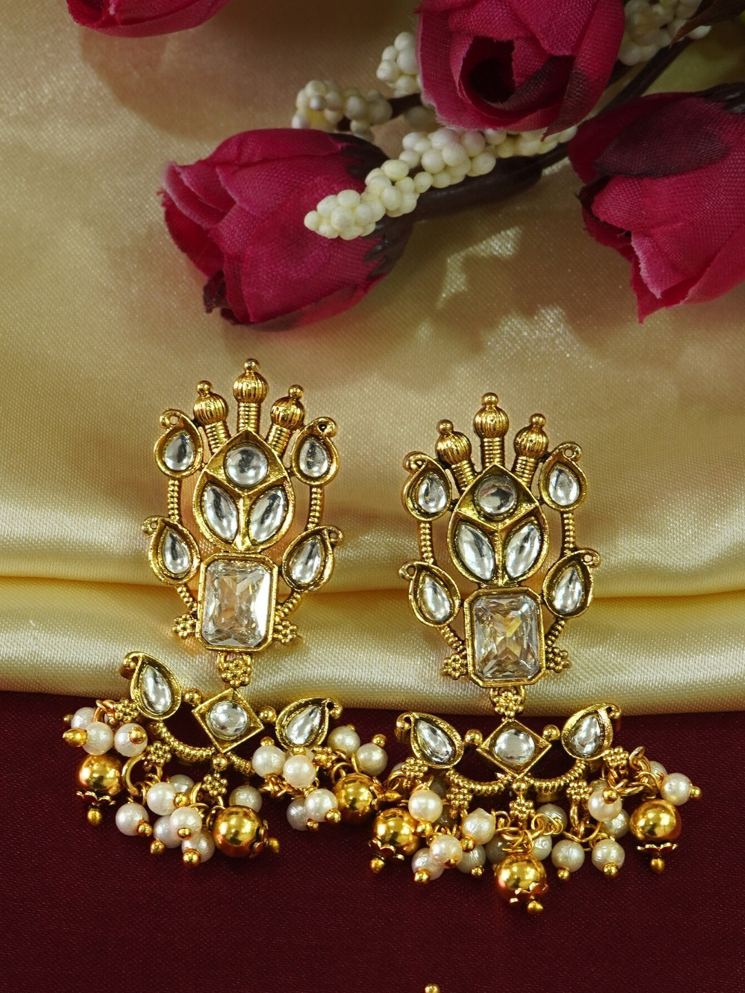 Broad Kundan Choker Necklace Set