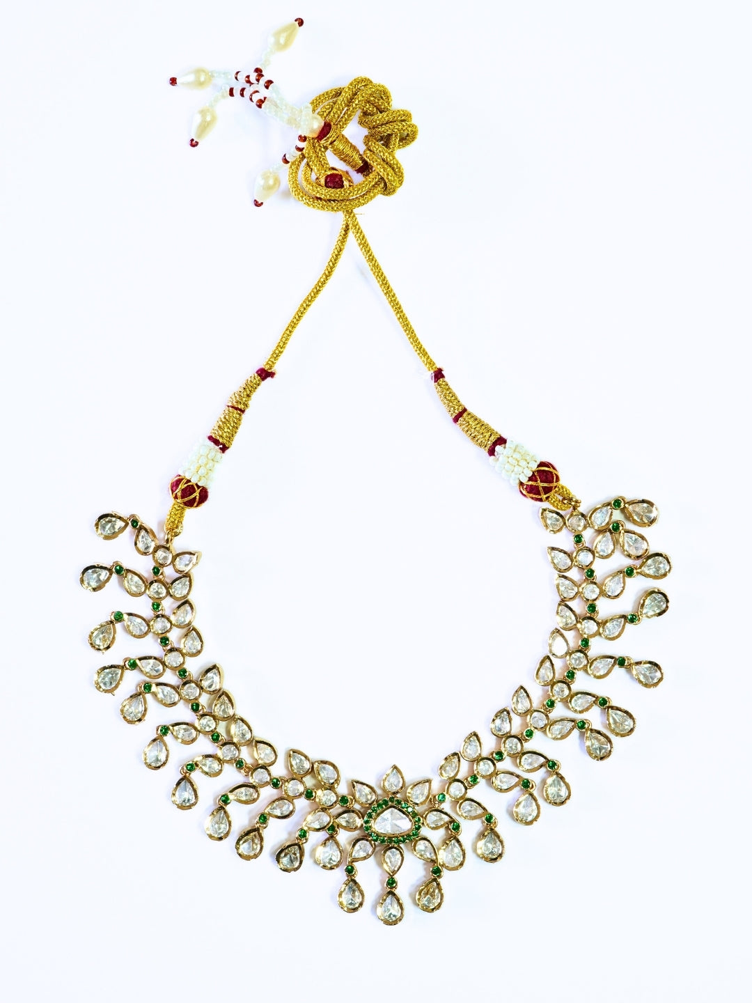 Floral Grace Gold-Toned Kundan Necklace Set