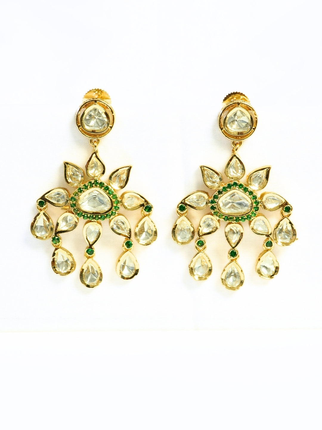 Floral Grace Gold-Toned Kundan Necklace Set