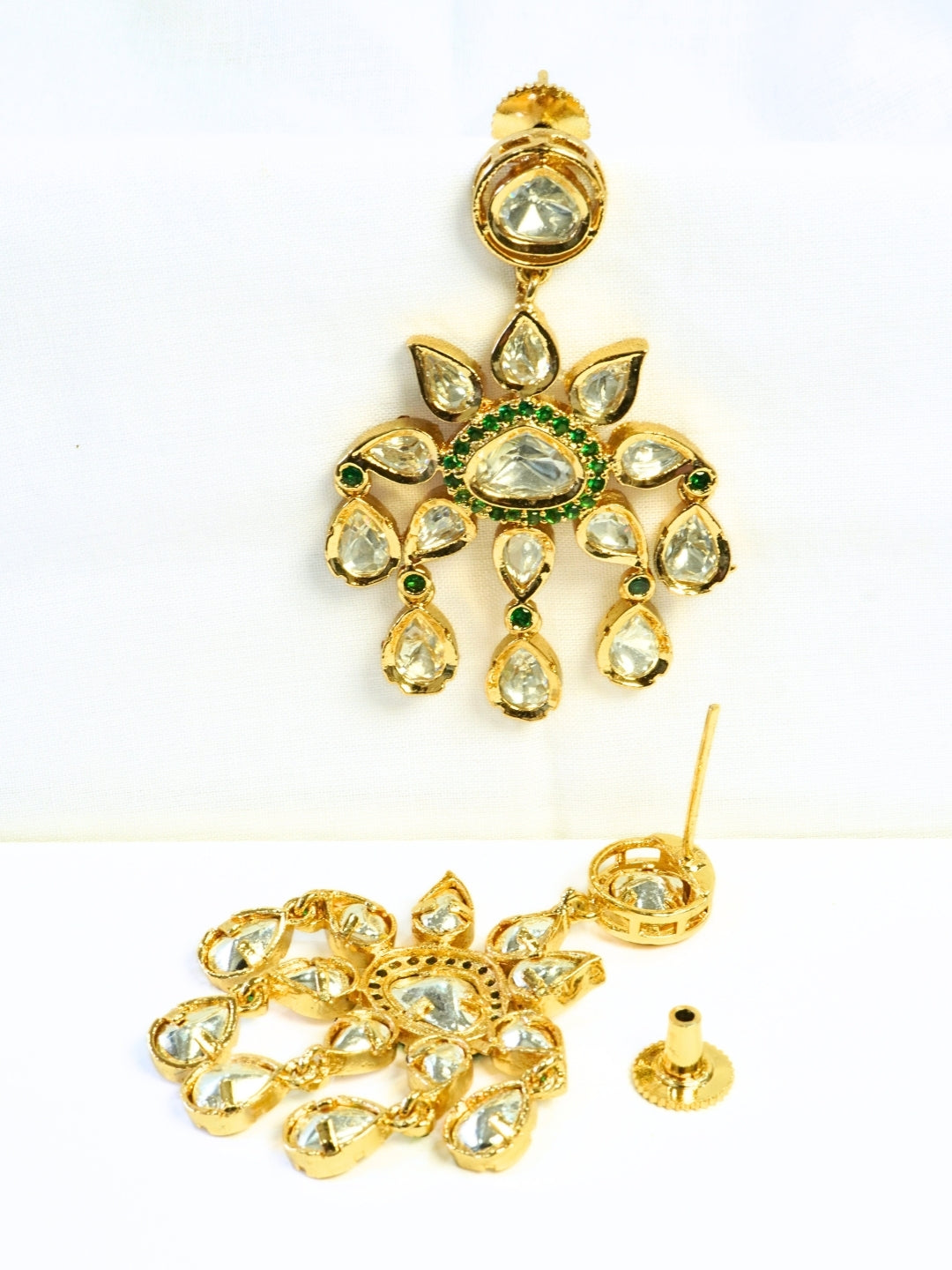 Floral Grace Gold-Toned Kundan Necklace Set