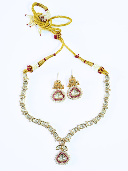 Royal Radiance Ruby Kundan Necklace Set