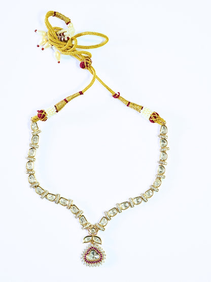Royal Radiance Ruby Kundan Necklace Set