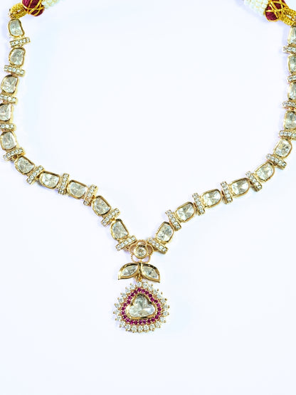 Royal Radiance Ruby Kundan Necklace Set