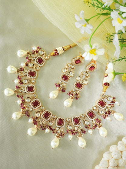 Royal Ruby Glory Neckalce Set