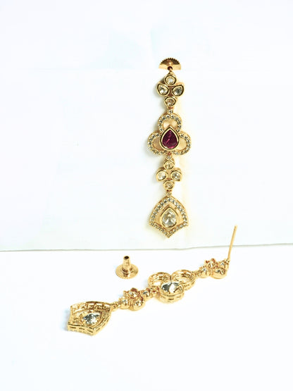 Festive Ruby Charm Kundan Necklace Set